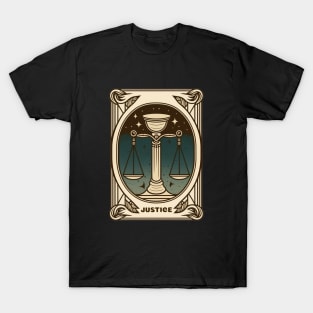 Justice Tarot Art T-Shirt